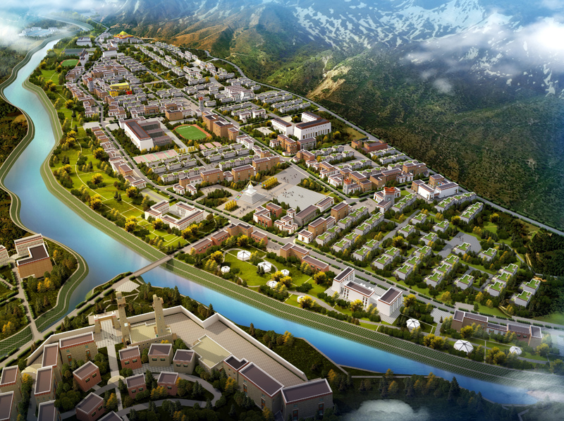 西藏榮布特色小城鎮(zhèn)規(guī)劃，面積439900平方米.jpg